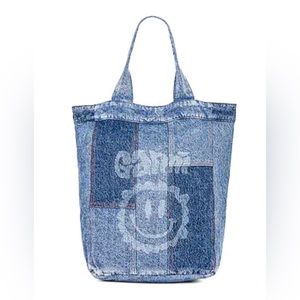 Ganni denim tote bag